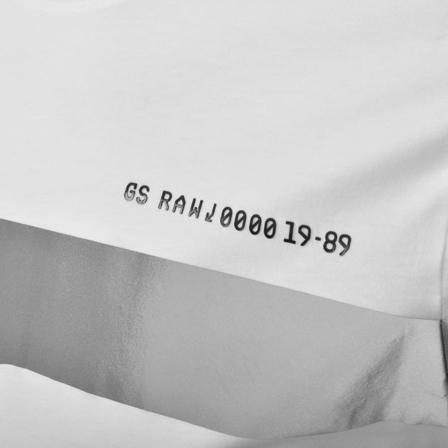Alternative Image for ProductG Star Raw Reflective Logo T Shirt White3